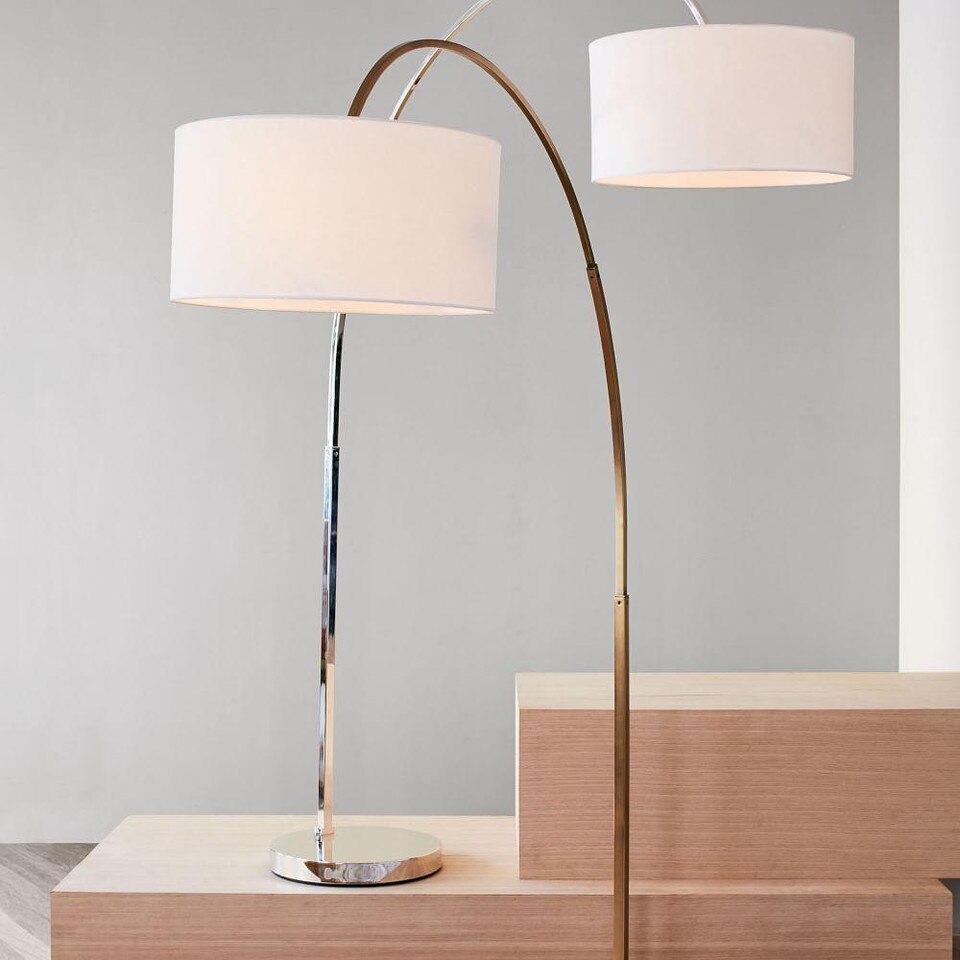 Overarching Linen Shade Floor Lamp | west elm Australia